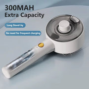 Cat Dog Steamy Brush with 300mAh capacity for pet grooming and massage.