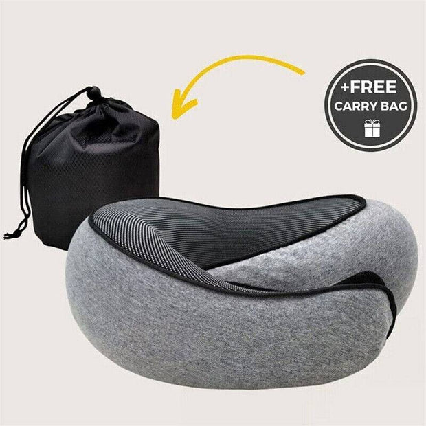 U Shaped Pillow Travel Neck Pillow Memory Foam Portable Soft Neck Head Support-The Joop Basket