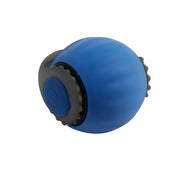 Blue silicone cat toy ball for funny cat play.