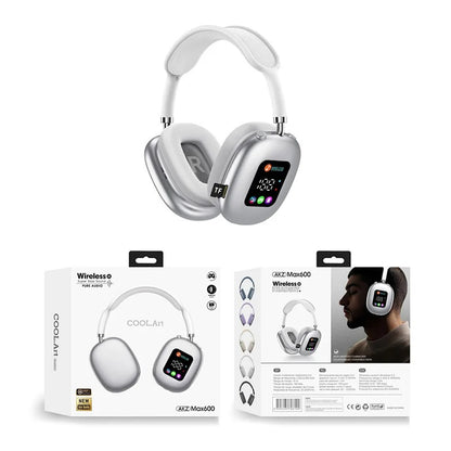 Wireless Bluetooth Headset with RGB Display Screen Card Reader Headset Long Battery life High-fidelity Earphones