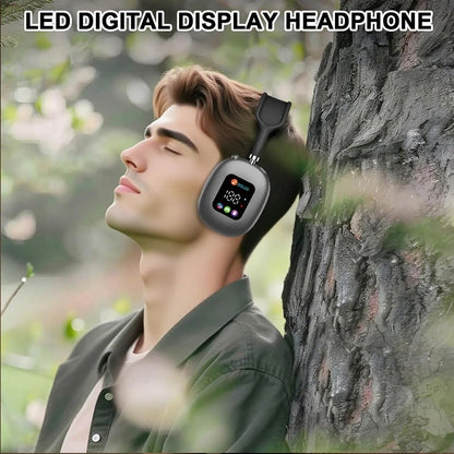 Wireless Bluetooth Headset with RGB Display Screen Card Reader Headset Long Battery life High-fidelity Earphones