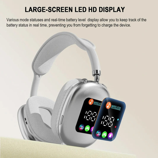 Wireless Bluetooth Headset with RGB Display Screen Card Reader Headset Long Battery life High-fidelity Earphones