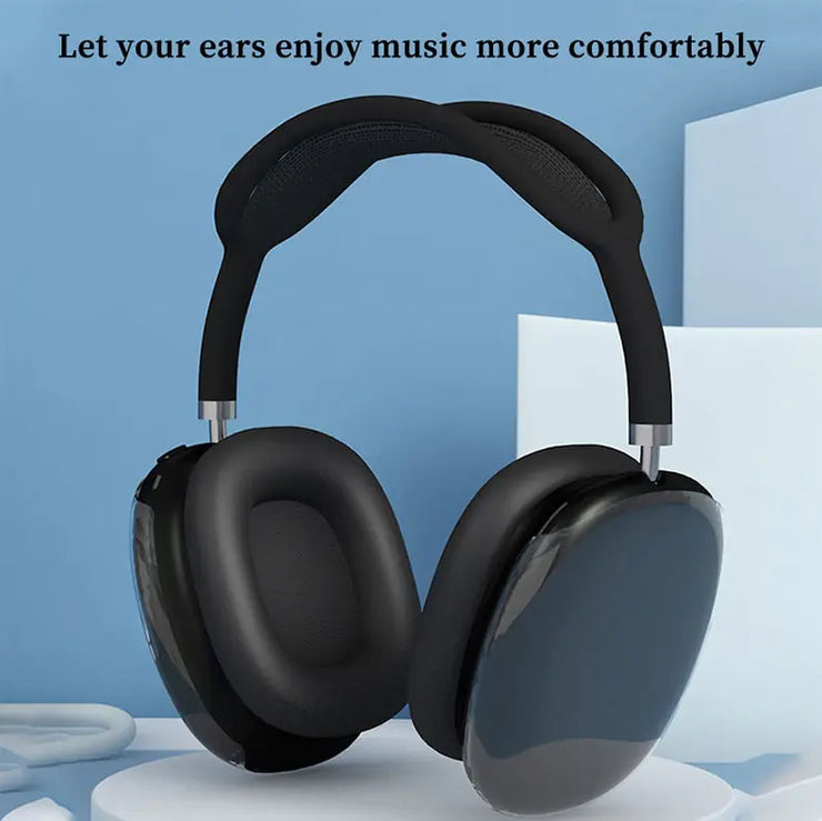 P9 Air Max Wireless Stereo Headphone with black over-ear design for comfortable listening.